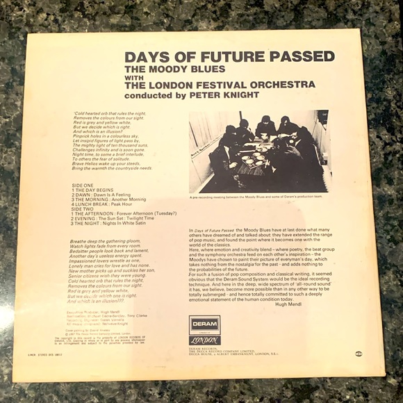 LP Moody Blues “Days of a Future Passed”vintage - Picture 2 of 3